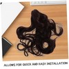IWOWHERO Dark Brown Curly Claw Clip Ponytail Hair Extension for