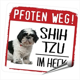 siviwonder Shih TZU Paws Way Small Car Sticker Dog Sticker Reflective