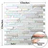 Blujellyfish Glass Metal Tile Iridescent White Glass Silver Mirror Stainless