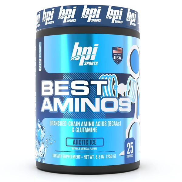 BPI Sports Best Aminos BCAA and Glutamine Supplement, Arctic Ice,