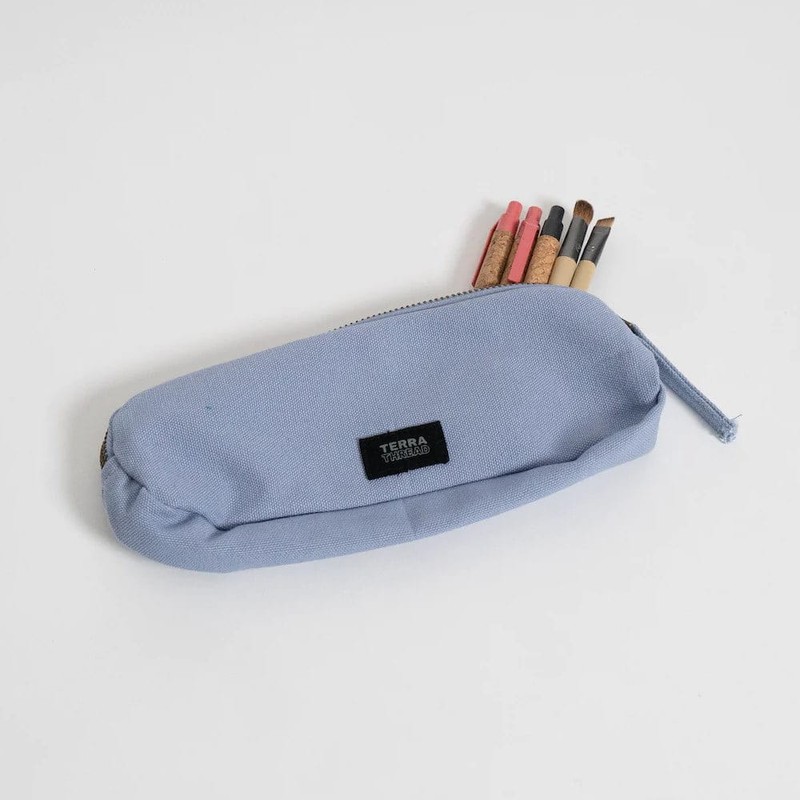 Terra Thread Batai Pencil Case, Moss Green