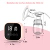 Extractor de Leche Electrico,Doble Sacaleches Eléctrico Recargable con 2 Botellas,4