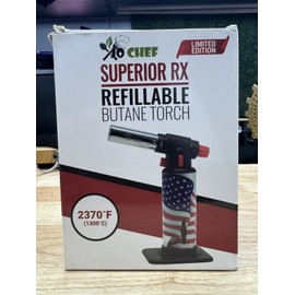 Jo Chef Superior RX Refillable Butane Torch - LIMITED EDITION “AMERICA” - NEW