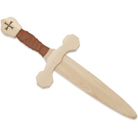 BestSaller 1014 Templar Dagger Birch with Brown Faux Leather Wrap 40 cm (Pack of 1)