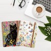 XFN 2Pcs Spiral Notebook, Floral Butterfly Cat College Ruled Spiral