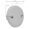 Westbrass 3-1/8" Two-Hole Overflow Face Plate and Screws, Stainless Steel,