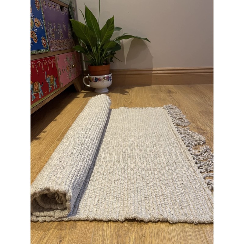 Second Nature Online Natural Hush Soft Cotton Rug in Muted