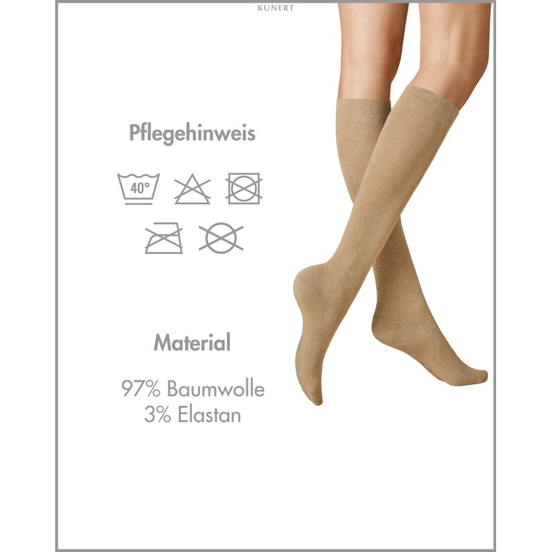 Kunert Liz 263500 Women's Knee Socks, Beige-mel. 8320