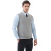 KALLSPIN Men's 100% Cotton Sweater Vest V Neck Regular Fit