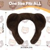 TIOSRU Bear Ears Headband for Washing Face, Brown Face Wash