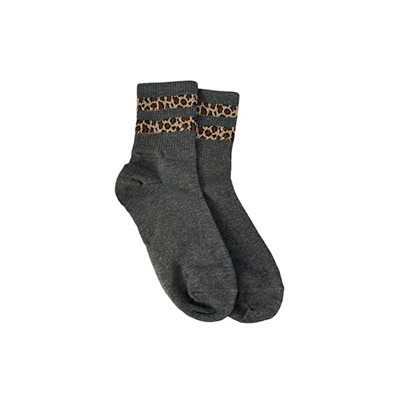 Purple Possum® Socks Grey Brown Beige Leopard Animal print Ladies