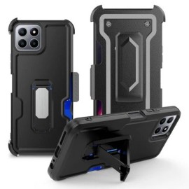 Fatboycell Boost Mobile Celero 5G PLUS (2023)  Black Holster Kickstand Armor Case Belt Clip
