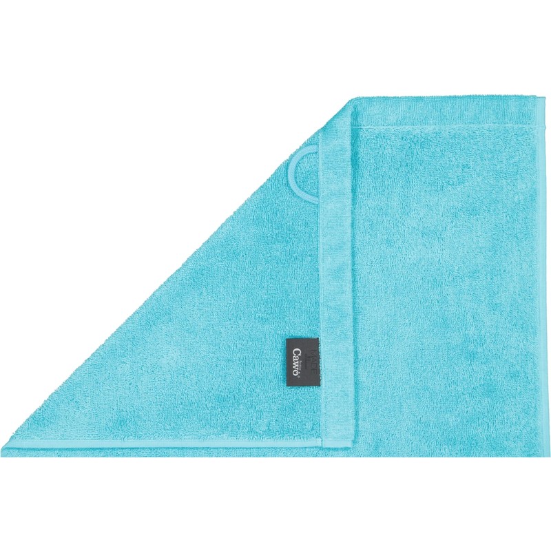Cawö Hand towel, plain turquoise size 50x100 cm