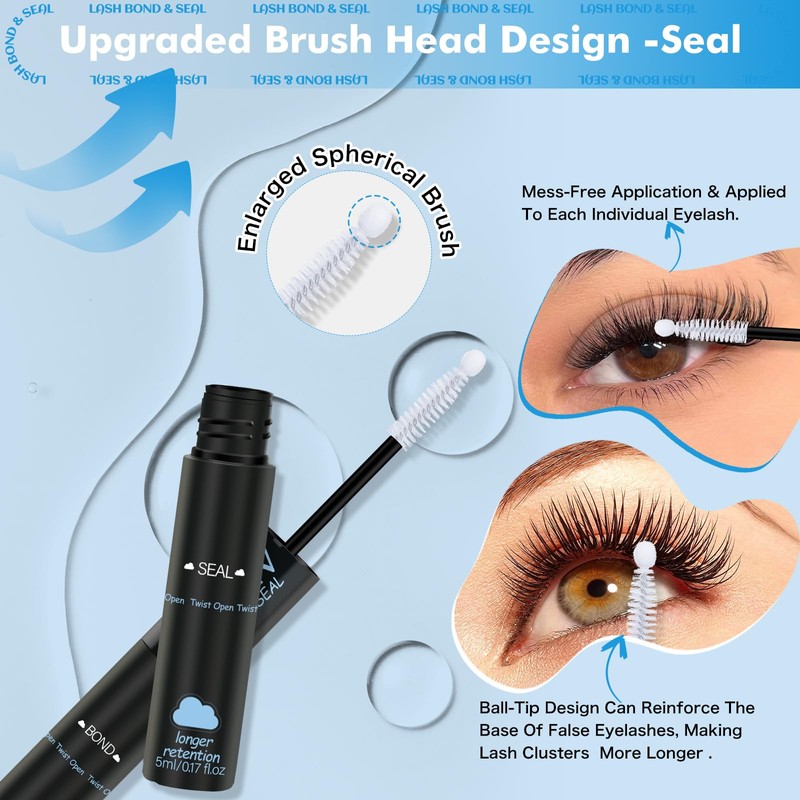 KEVKEV Lash Cluster Glue Upgraded Clear Lash Glue 7 Days
