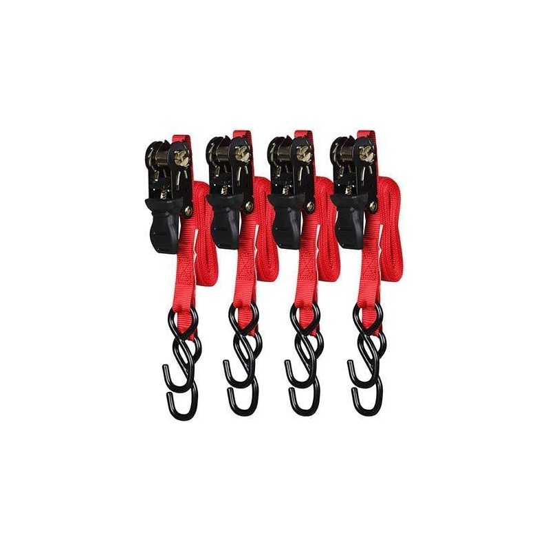 Genérico Eslingas de Matraca con Ganchos, Rojo, 2.54 cm x