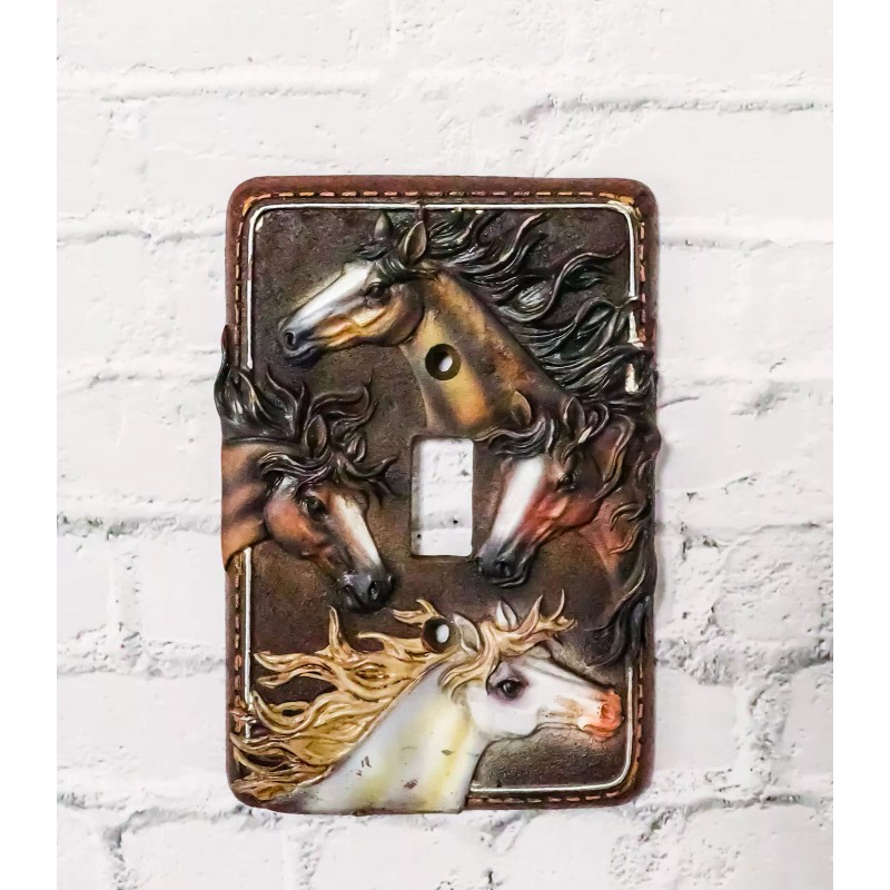 Ebros Gift Set of 2 Western Rustic 4 Colorful Wild