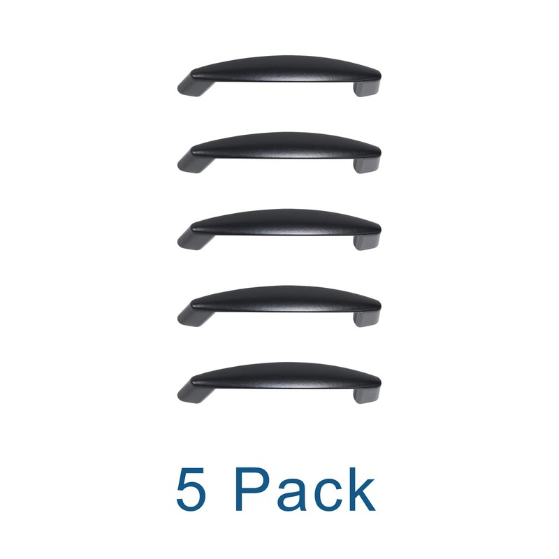 monti hardware | 5 Pack Flat Black 3.75 Inch Hole