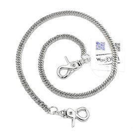 Lightweight Super Thin Cut Link Wallet Chain Swivel Trigger snap Biker Punk Key Chain (Silver)