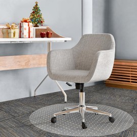 Office Chair Mat for Carpets, 36" × 36" Round Computer Chair Mat with Studs for Rolling Chair, Desk Floor Mat for Home and Office Carpet, Protects Floor Mats for Low Pile Carpeted Floors