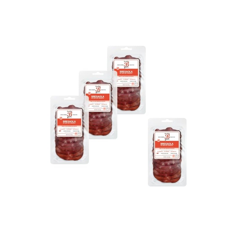 Brooklyn Cured Bresaola Sliced, 2 oz, 4 Pack