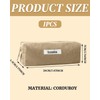 TPZORJX Pencil Case Corduroy Fabric Pencil Case Beige for Girls