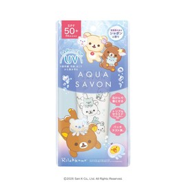 Aqua Savon SPF 50+ PA++++ Barrier UV Gel Sunscreen, For Face & Body Water Shampoo Scent, 7.1 oz (200 g), Rilakkuma (65 g)