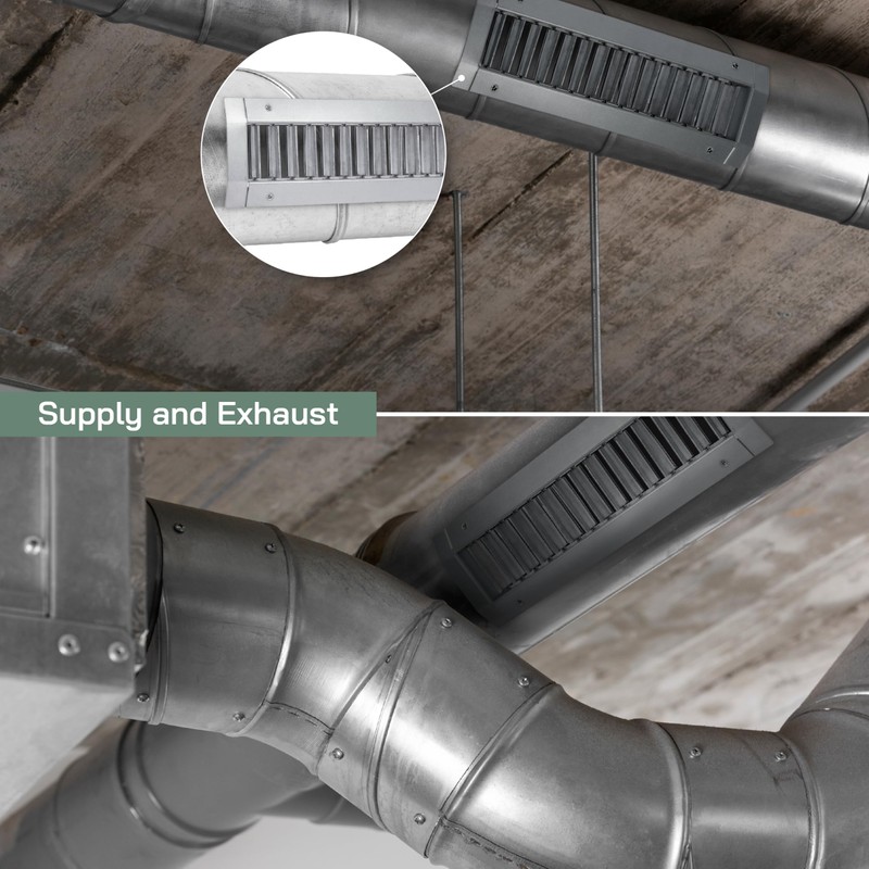 Vent Systems 17" x 5" Inch Galvanized Steel Louvered Air