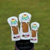 GOALFPRO Golf Club Head Cover Ice Cream Embroidery Synthetic Leather