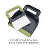 CleanPEAK Mini Portable Dustpan and Brush Set with Soft Grip