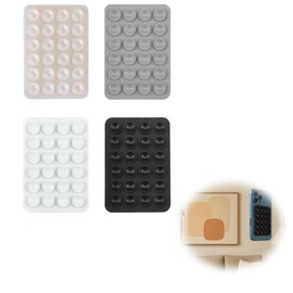 wilcractk Saugnapf Handy Halter Aus Silikon Mit Kleber Rechteckige Saugnäpfe In 4 Farben Für Handyhülle Flexibel Und Tragbar Für Badezimmer Küche Spiegel Und Unterwegs