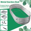 TATAANTY Galvanized Raised Garden Bed for Outdoor: 4X2X1ft Durable Metal