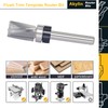 Downcut Spiral Flush Trim Router Bit 1/4 Shank, Carbide Head
