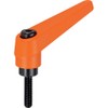 TRUSCO TCMR525 Clamp Lever Male Screw M5 Screw Length 25