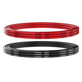Electrical Wire 16 AWG 16 Gauge Silicone Wire Hook Up Wire Cable 20 Feet [10 ft Black and 10 ft Red] - Soft and Flexible 252 Strands 0.08mm of Tinned Copper Wire High Temperature Resistance