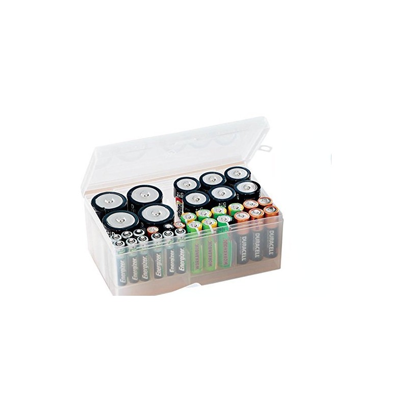 Dial Industries Battery Storage Organizer Case, 12 AAA, 12 AA,