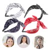 Vaguelly 4pcs Wide Bandana Headbands for Women Elastic Knot Hair