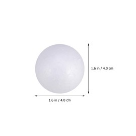 EXCEART 100 Pieces Polystyrene Balls White Solid Balls Craft 4 cm DIY Craft Polystyrene Modelling Craft Supplies Wedding Easter Festival Decoration