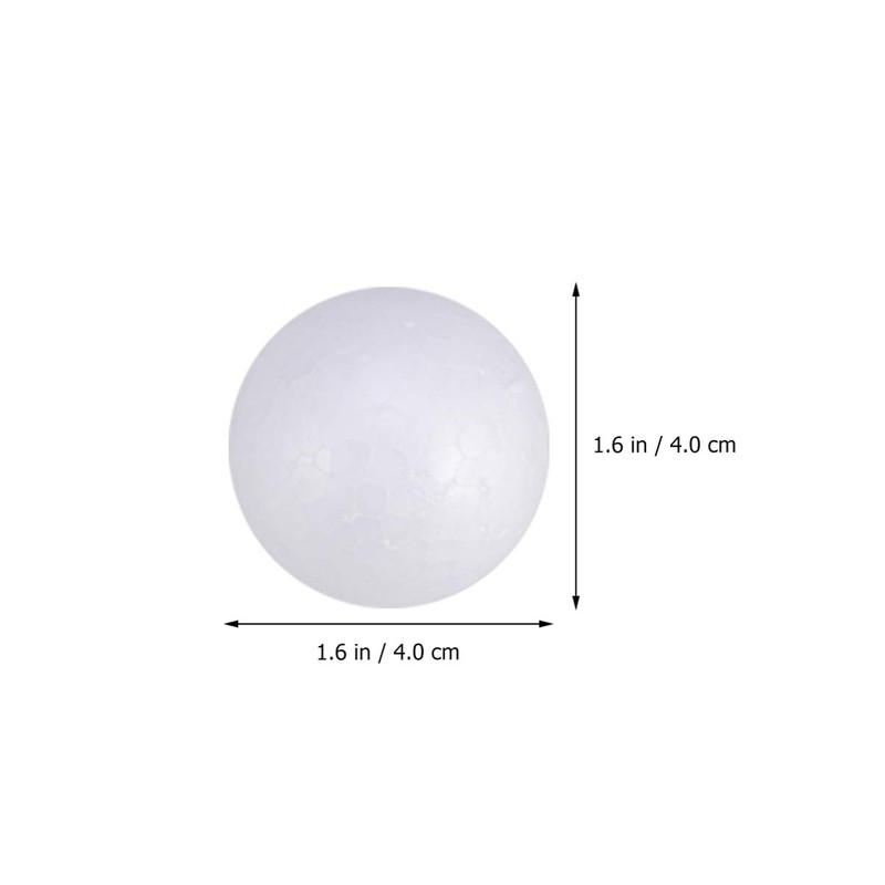 EXCEART 100 Pieces Polystyrene Balls White Solid Balls Craft 4