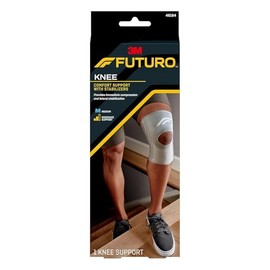 Futuro Comfort Knee Support with Stabilizers, Medium (36.8-43.2 cm) – Lateral Stabilization, Immediate Compression, Open Patella Design, Breathable, For Daily Wear and Exercise