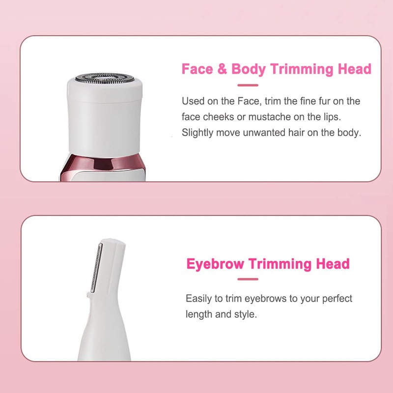 ANFOOS Electric Razor for Women,Hair Trimmer for Face Nose Eyebrow