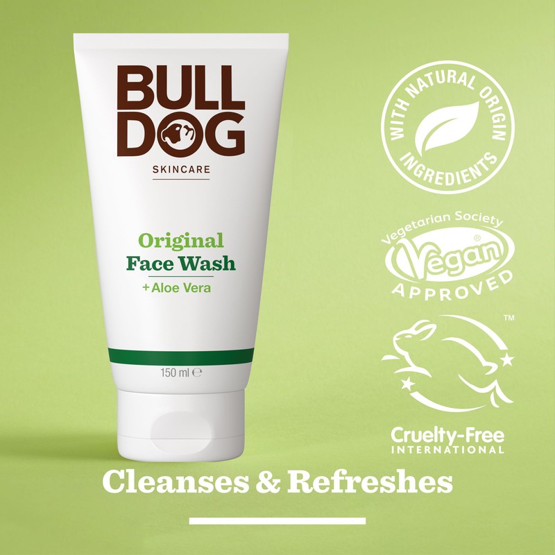 BULL DOG Original Face Wash, 5 Fl Oz
