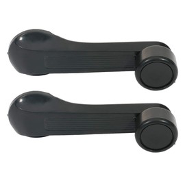 LSAILON Door Handles Driver Passenger(Left Right) Side Window Crank Handles Black fits 1984-2000 for Honda Civic(2PCS)