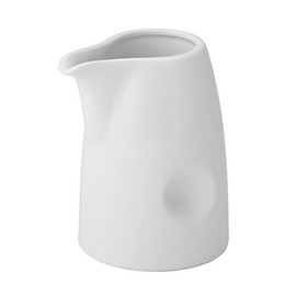 Utopia Anton Black Pinched Milk Jug 5oz / 140ml - Case of 6 - White Fine China Milk Jugs