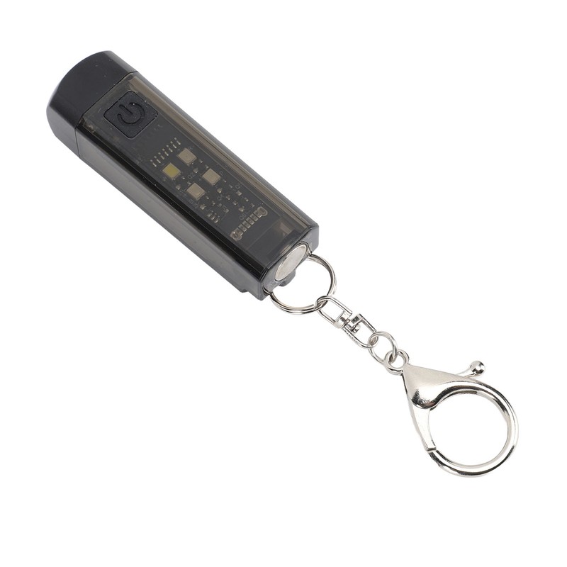 Keychain Flashlight Plastic 2 Lighting Mode Magnetic USB Rechargeable Portable