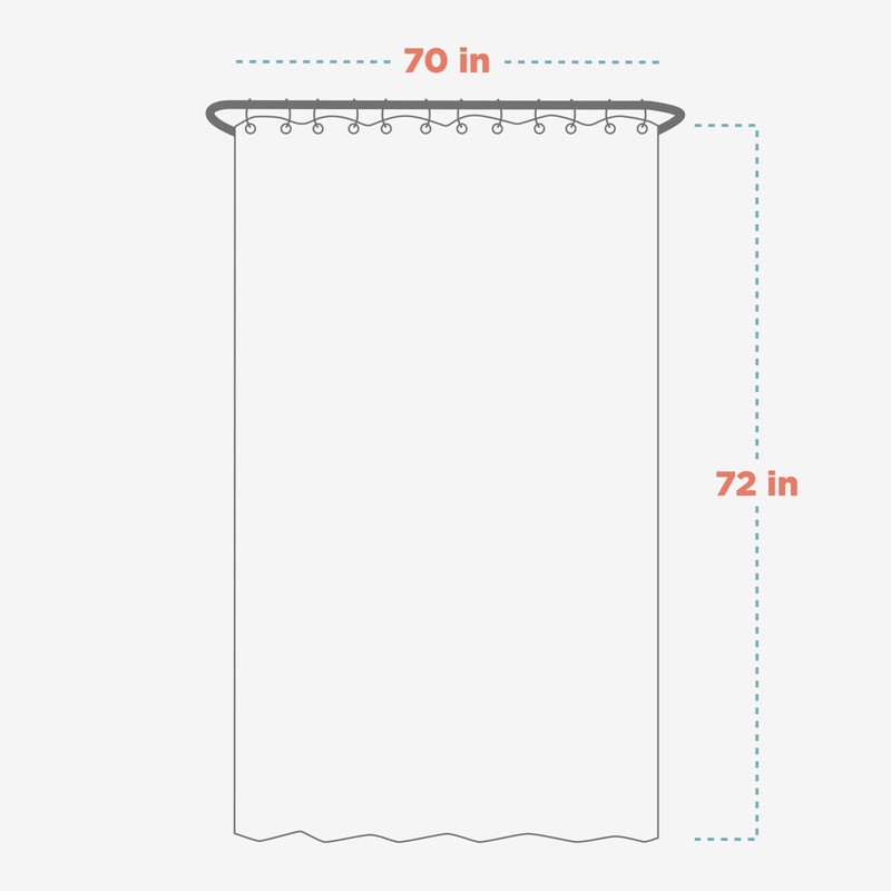 Zenna Home Clear Shower Curtain Liner with 9 Storage Pockets,