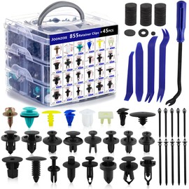Car Clips Plastic Rivets 900PCS Metal Screw Auto Fastener Push Pin Kit Set Panel Clips with 10 Cable Ties and Fastener Remover for GM Toyota Honda Ford Buick Nissan