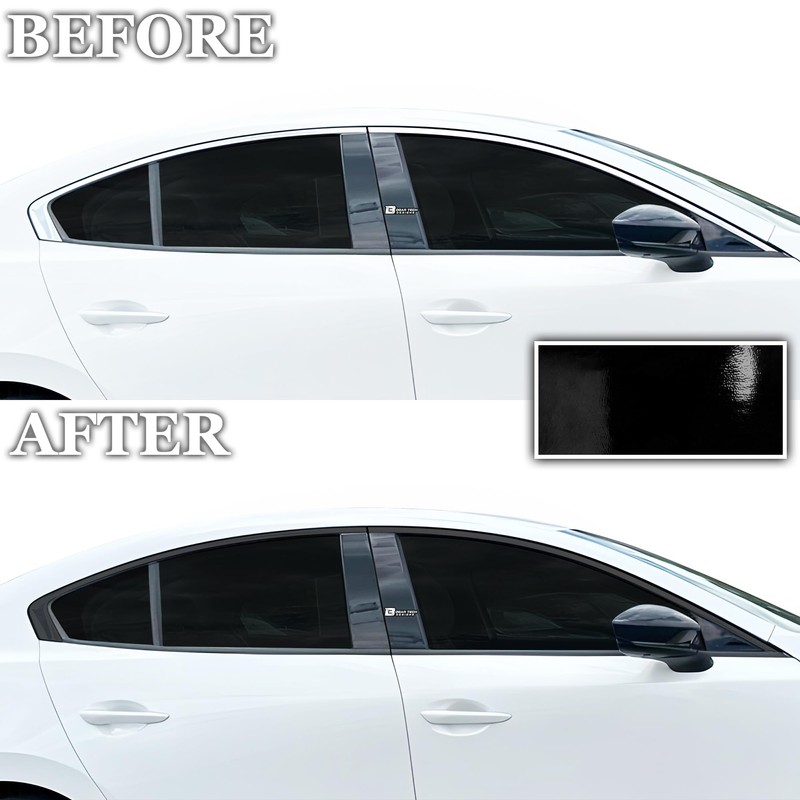 BOGAR TECH DESIGNS Side Window Chrome Delete Overlay Film Compatible