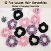 Gwabee 12 PCS Velvet Hair Scrunchies for Women's Hair, Soft