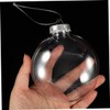 RORPOIR 36pcs Transparent Hollow Christmas Flat Ball DIY Fillable Christmas