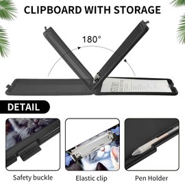 DIGTIALL A4 Clipboards,Folder Clipboard with Storage Cute Cat Heavy Duty Clip Boards Waterproof Nursing Plastic File Folder Storage Box Clipboard Case for Teacher,Doctor,Office